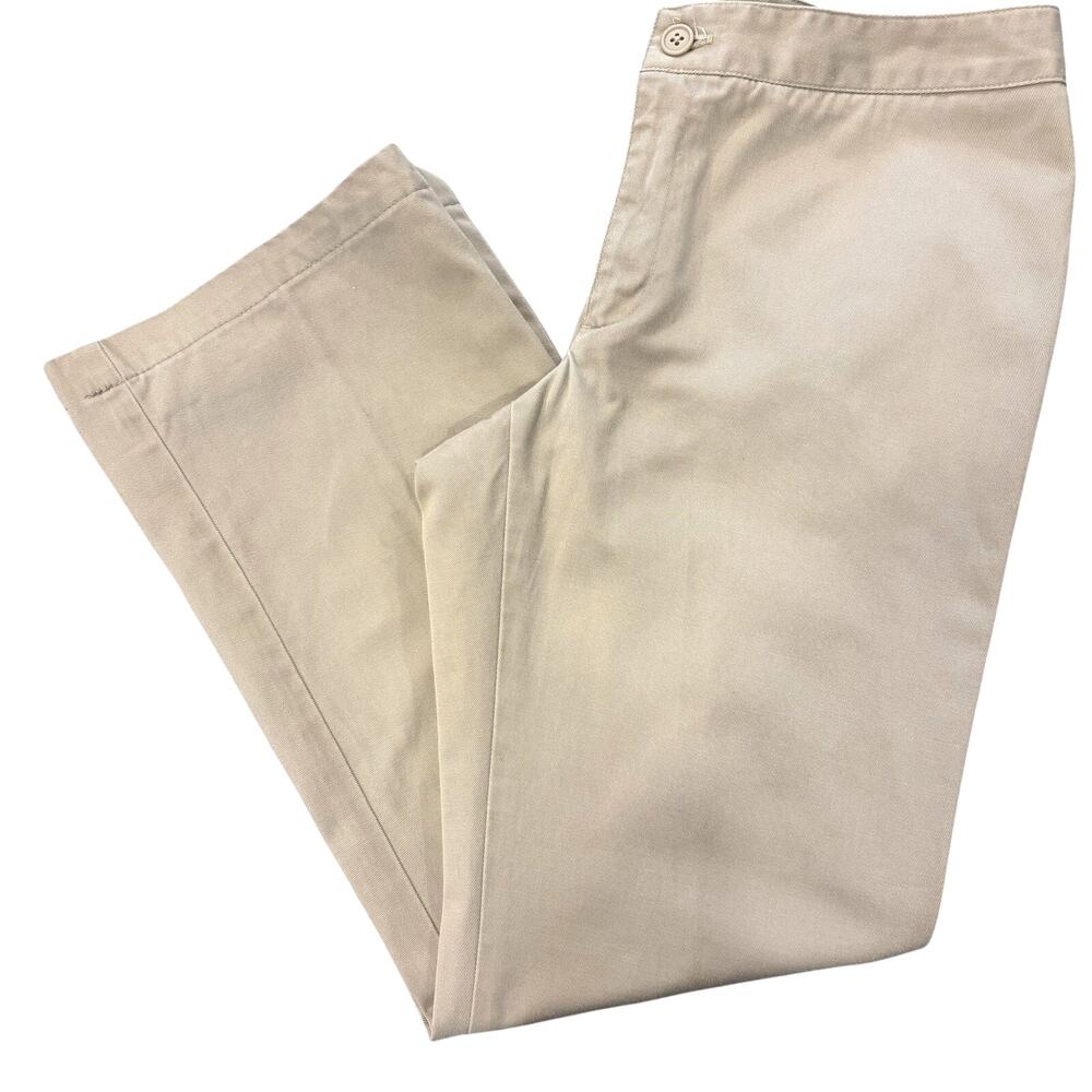 Vintage Gap Chino Dress Pants Tan Beige Mid Rise Straight Leg Y2K Academia 8